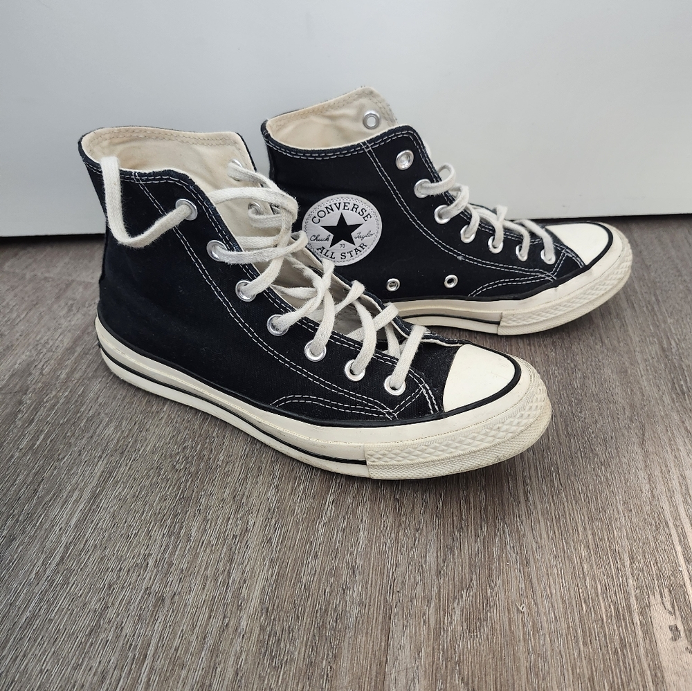 Converse Black And Cream High-Top Sneakers